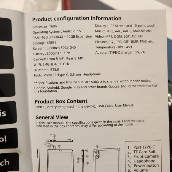 E8A Android Tablet - Gray - Picture 5 of 9